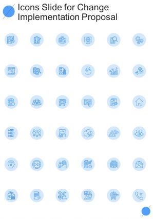 Icons Slide For Change Implementation Proposal One Pager Sample Example Document