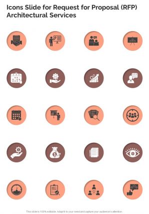 Icons Slide For Request For Proposal Rfp Architectural Services One Pager Sample Example Document